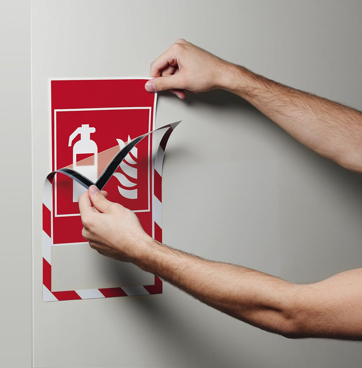 Durable Info-Rahmen Duraframe Magnetic Security (A4, Magnetrahmen für metallische Oberflächen) 5 Stü