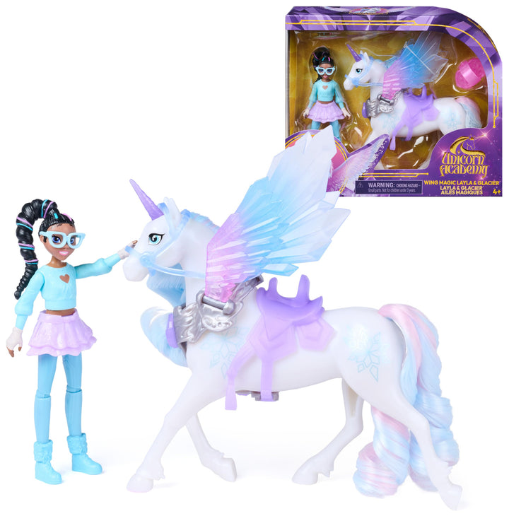 Unicorn Academy Wing Magic Layla und Glacier Set, ab 4 Jahren