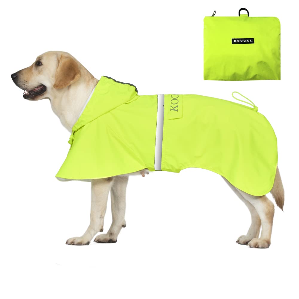 KOOGAL Grosser Hunde-Regenmantel, Poncho, wasserdicht, für mittelgrosse und grosse Grösse, für Hunde