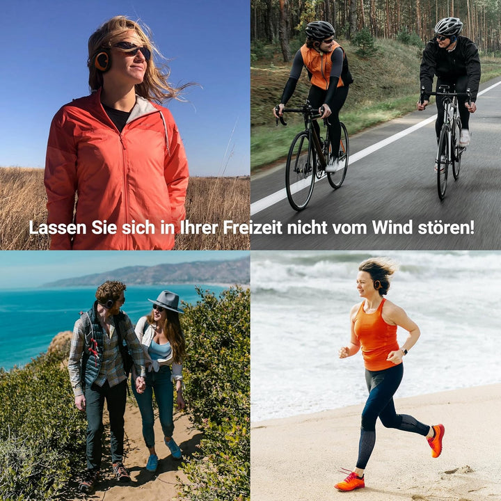 Ohrenschützer - Lässt Windgeräusche verstummen - Fahrrad Zubehör für E-Bike, Rennrad, Mountainbike &amp;