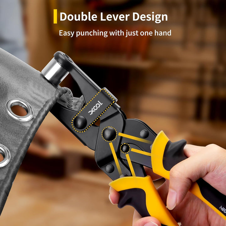 XOOL Ösenwerkzeug-Set, 200 Stück 10mm Ösen, Lederhandwerk Lochwerkzeug, Banner-Hersteller für Leinwa