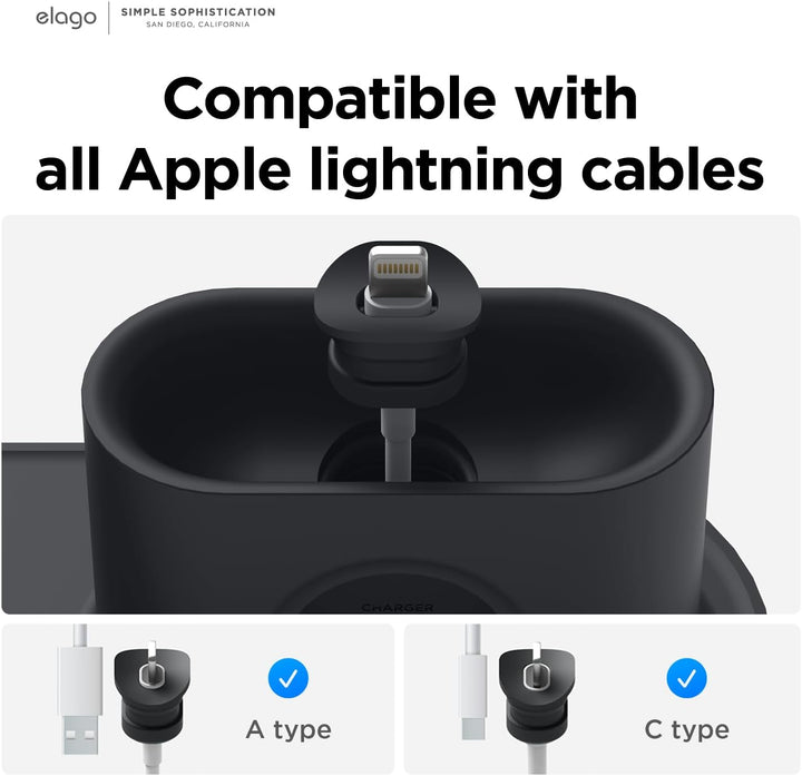 elago MS2 Ladestation Kompatibel mit MagSafe Ladegerät, Kompatibel mit iPhone 15, 14, 13, 12, Kompat