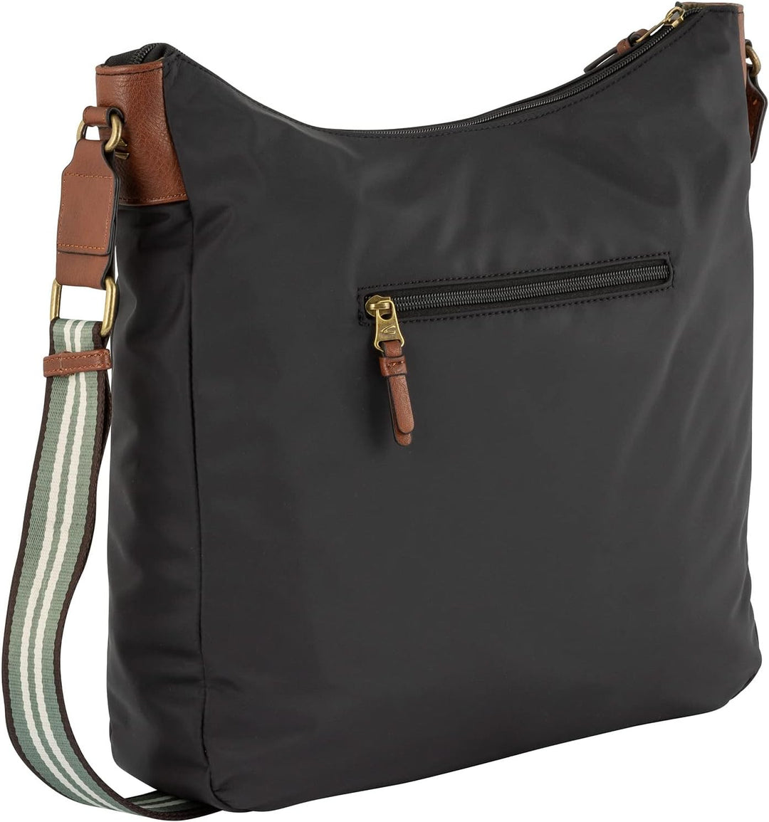 camel active bags Bari Damen Hobo Bag Schultertasche Gross Schwarz Schwarz 35x13x38, Schwarz 35x13x3
