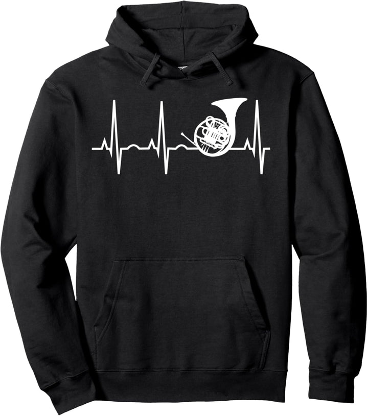 Waldhorn Kapuzenpullover Waldhorn Spieler Heartbeat Geschenk Pullover Hoodie