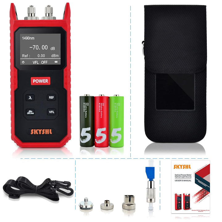 800nm~1700nm Optisches Leistungsmessgerät(Eingebaute VFL) -70~+8dBm FTTH Optical Fiber Power Meter m