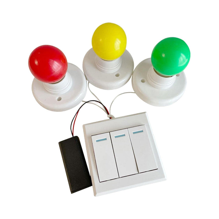 perfk Busy Board DIY Zubehör Schaltersteuerung Glühbirnen Lampen Indoor Play Game Busy Board Schalte