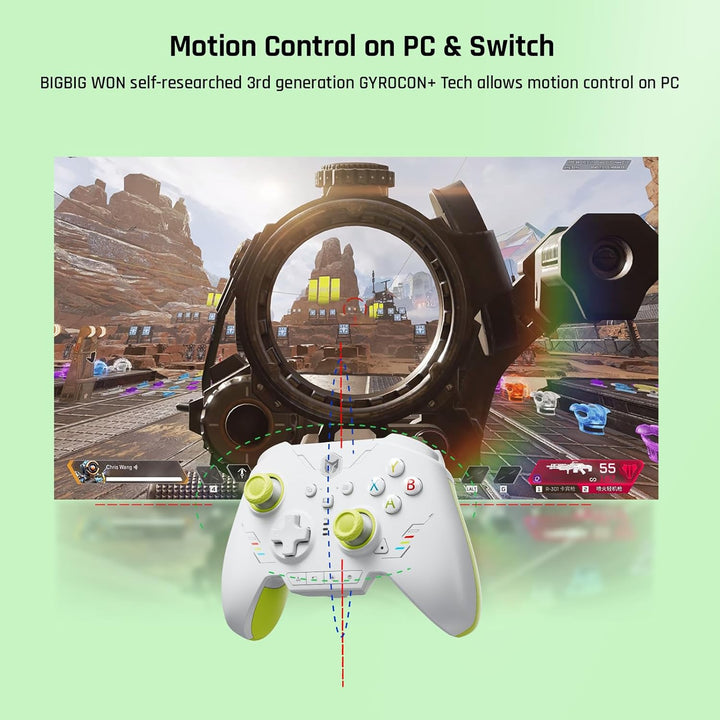 Black Shark PC-Controller, BIGBIG WON Rainbow 2 SE Wireless Controller Motion Control, Hall-Effekt-T
