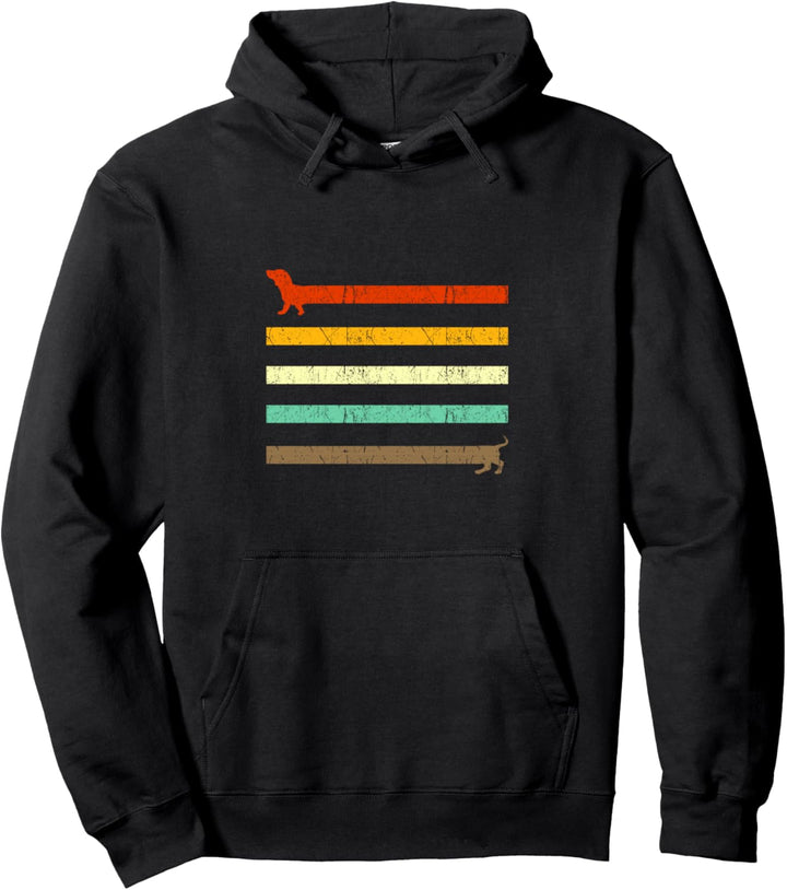 Vintage Dackel Geschenkidee Retro Teckel Dackel Pullover Hoodie
