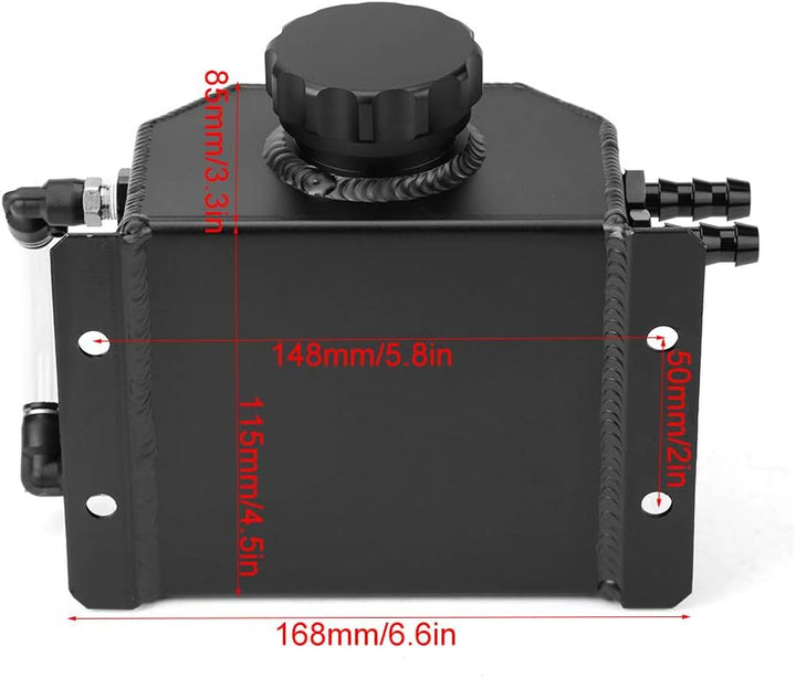 KIMISS Aluminiumlegierung Motor Universal Ölbehälter Öl Atmungsaktiv Topf Abgas Catch Filter Tank(Sw