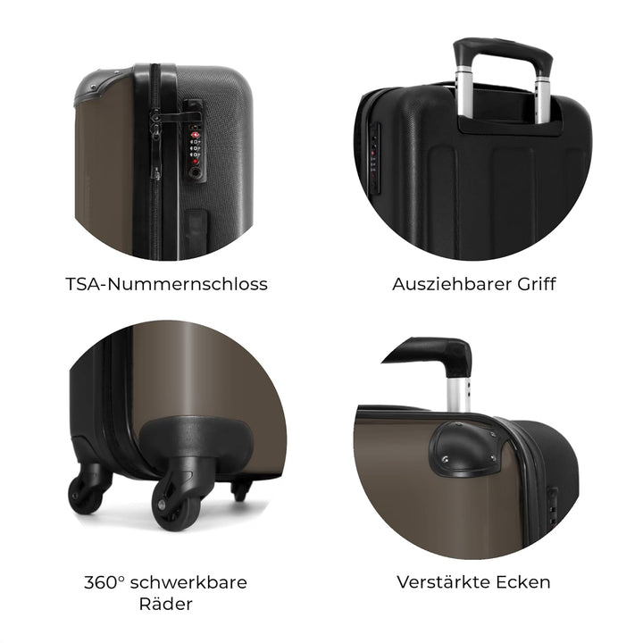 Koffer Mittelgross 67x43x25 cm Hartschalenkoffer L Trolley Rollkoffer 4 Rollen Leicht Hartschale Mit