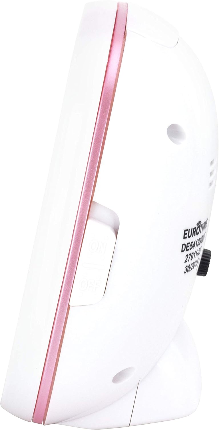 Eurotime Wecker für Mädchen mit Fee und Herz, Rosa Pink, Kinderwecker, Kunststoffgehäuse und Kunstst