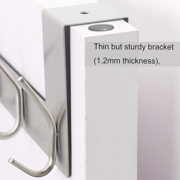 WEBI Türhaken zum Einhängen,Türgarderobe mit 6 Haken,Türaufhänger,Kleiderhaken Tür,Haken Tür,Türhake