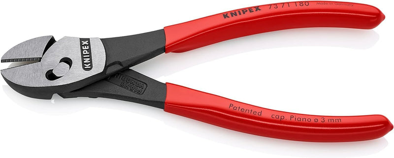 Knipex TwinForce® Hochleistungs-Seitenschneider schwarz atramentiert, mit Kunststoff überzogen 180 m