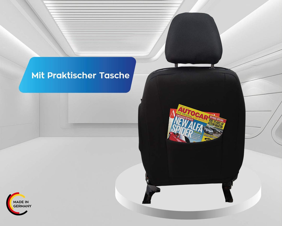 BREMER SITZBEZÜGE Mass Auto Schonbezüge kompatibel mit Ford Focus 3 Fahrer &amp; Beifahrer Set ab 2011-2