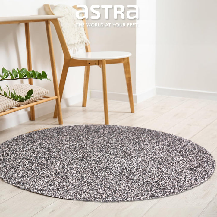 Astra rutschfeste Schmutzfangmatte innen waschbar - Grau ca. 80 cm (Rund) 80 cm (Rund) Grau, 80 cm (