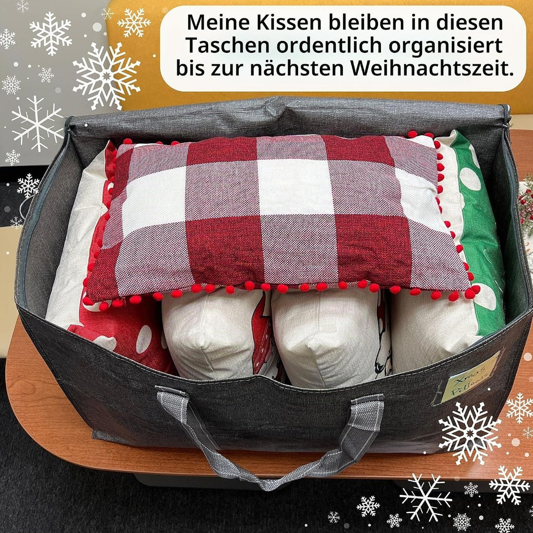 VENO 102 Liter Grosse Aufbewahrungstasche, Aufbewahrungsbox mit Deckel, Starke Griffe Umzugstaschen