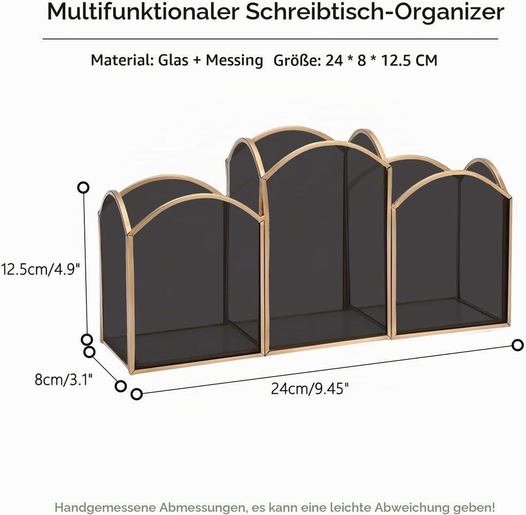 HARLIANGXY Make up Pinselhalter aus Glas, Kosmetikpinsel Aufbewahrung, Kosmetik Organizer für Pinsel