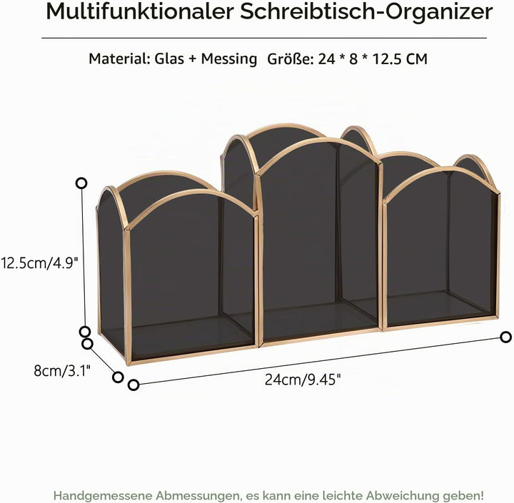 HARLIANGXY Make up Pinselhalter aus Glas, Kosmetikpinsel Aufbewahrung, Kosmetik Organizer für Pinsel