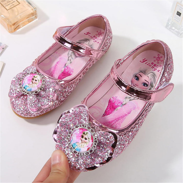 FStory&Winyee Mädchen Prinzessin Schuhe Kinder ELSA Sandalen Partei Glitzer Kristall Schuhe Mädchen
