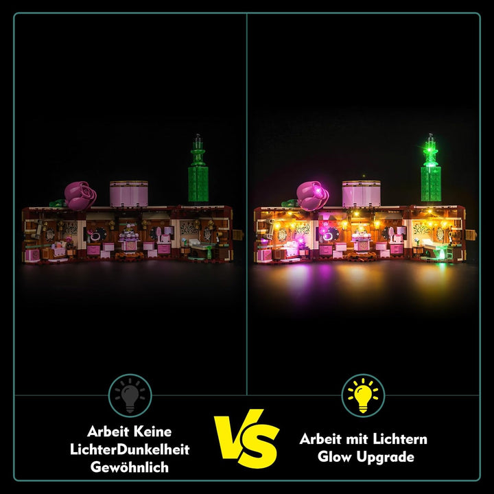 LocoLee Licht Set Kompatibel mit Lego Glindas und Elphabas Schlafsaal 75683, Nur Lichter Set, Licht