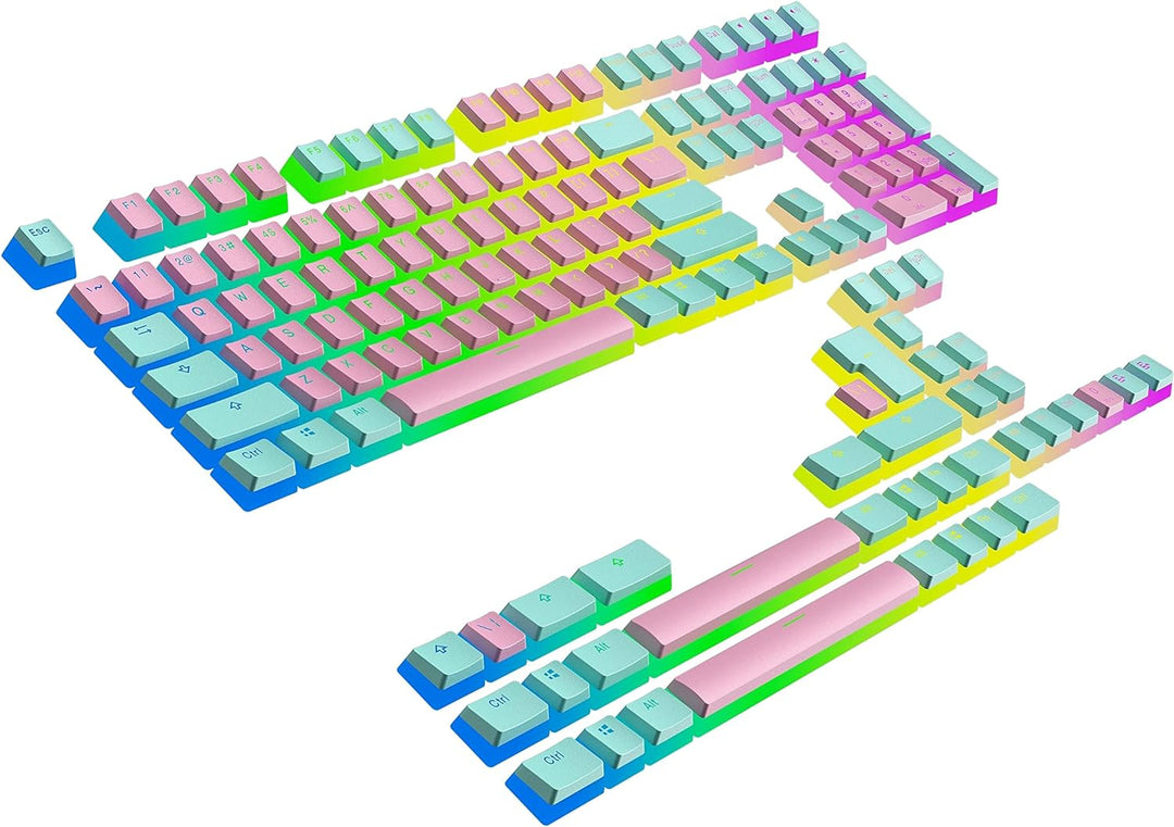 Ranked Pudding v2 PBT-Tastenkappen | 145 Double Shot Transluzent ANSI US- und ISO-Layout | OEM-Profi