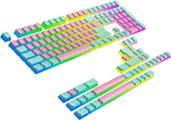 Ranked Pudding v2 PBT-Tastenkappen | 145 Double Shot Transluzent ANSI US- und ISO-Layout | OEM-Profi