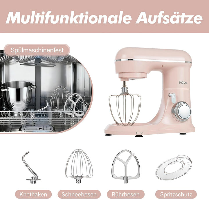 Fab-Serie 6L Küchenmaschine von Kitchen in the box, leistungsstarke Rührmaschine mit 1300W, 10 Gesch