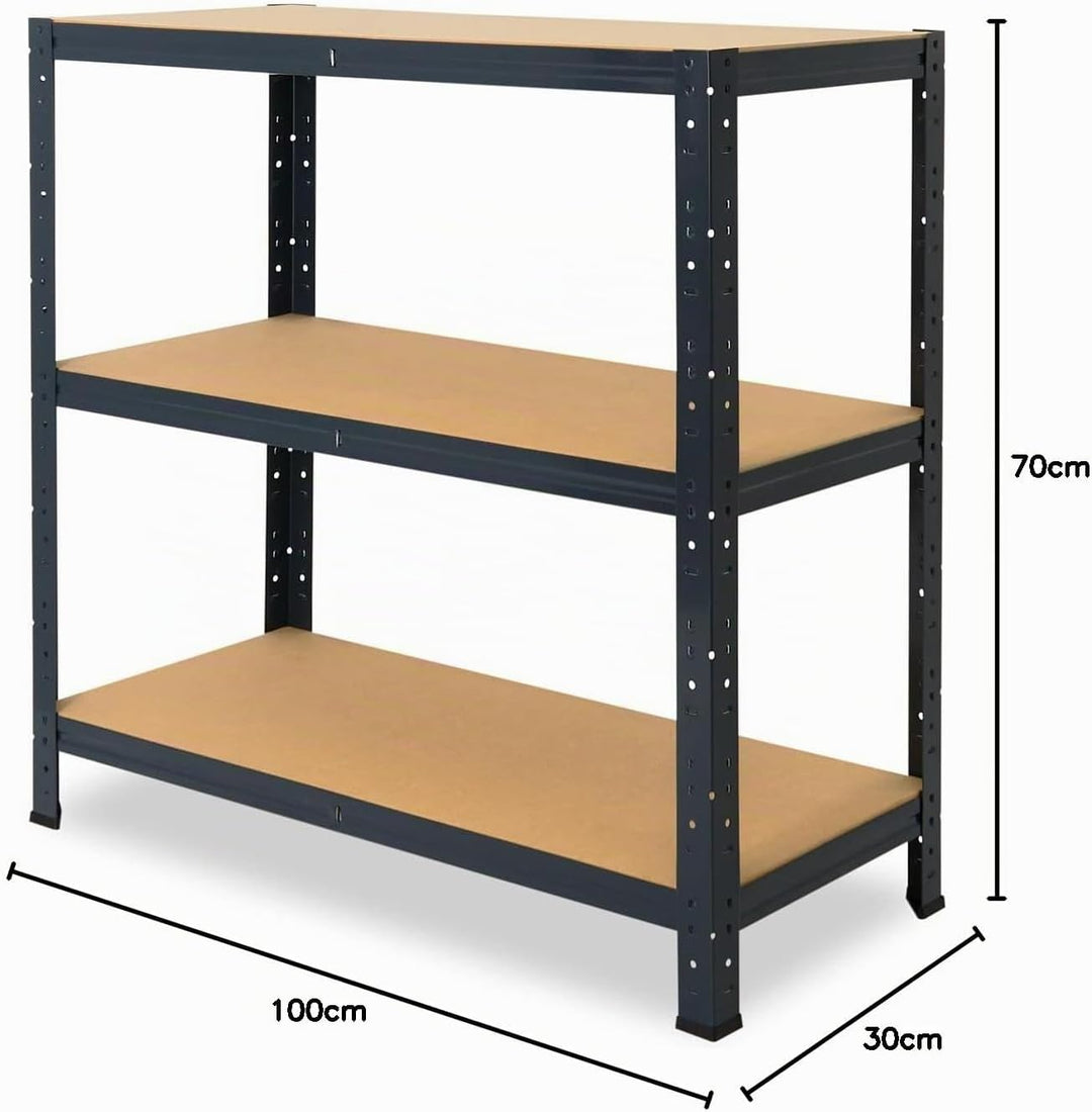 shelfplaza® 100x70x30cm Home Schwerlastregal anthrazit/Metallregal mit 3 Böden/Kellerregal Metall, G