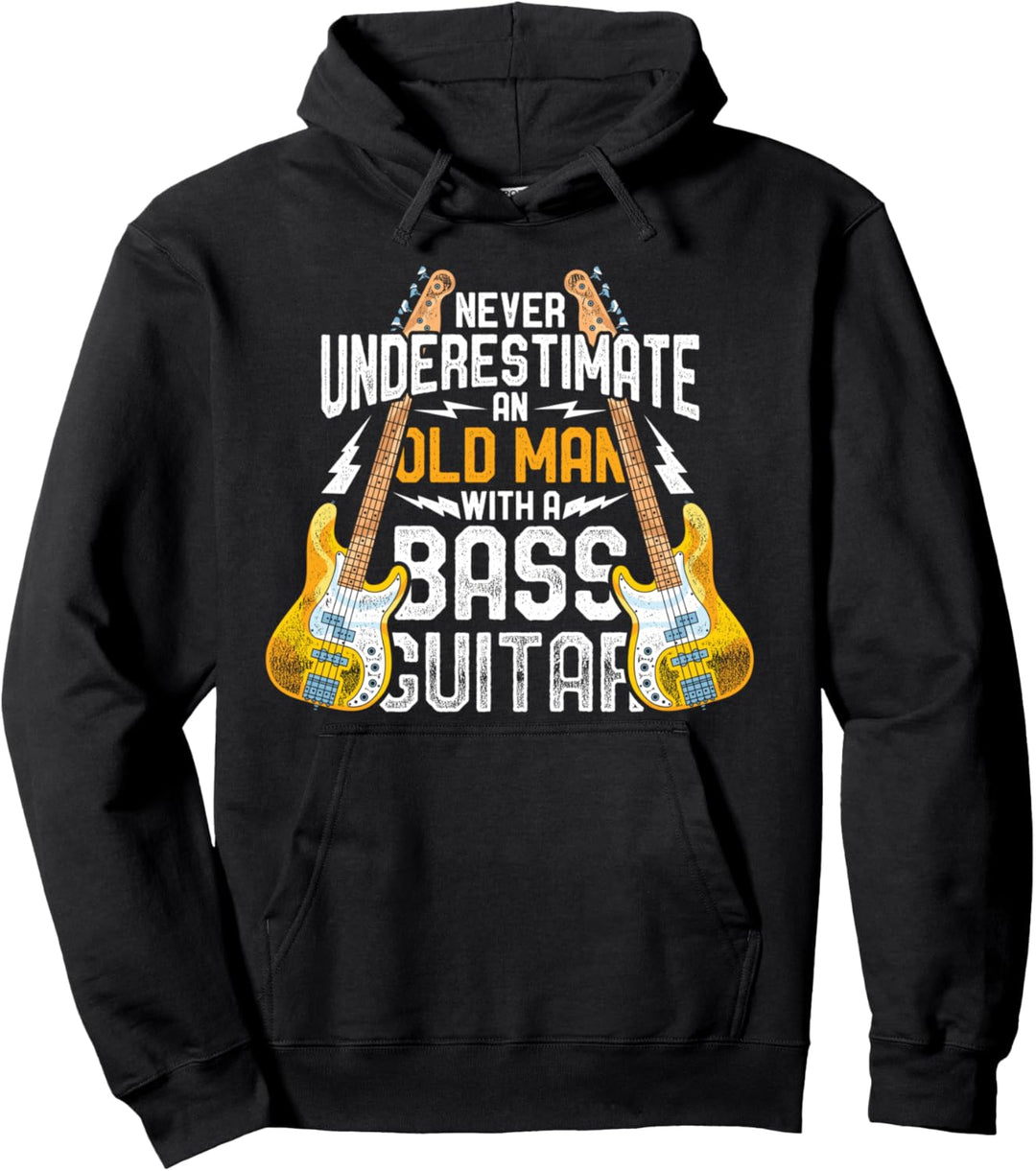 Bassist Rentner Musik Ruhestand Geschenk Bass Gitarre Pullover Hoodie