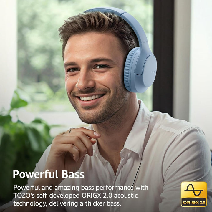 TOZO HA1 Over Ear Kopfhörer, Kopfhörer Kabellos Bluetooth 5.4, ENC Noise Cancelling Kopfhörer mit 70