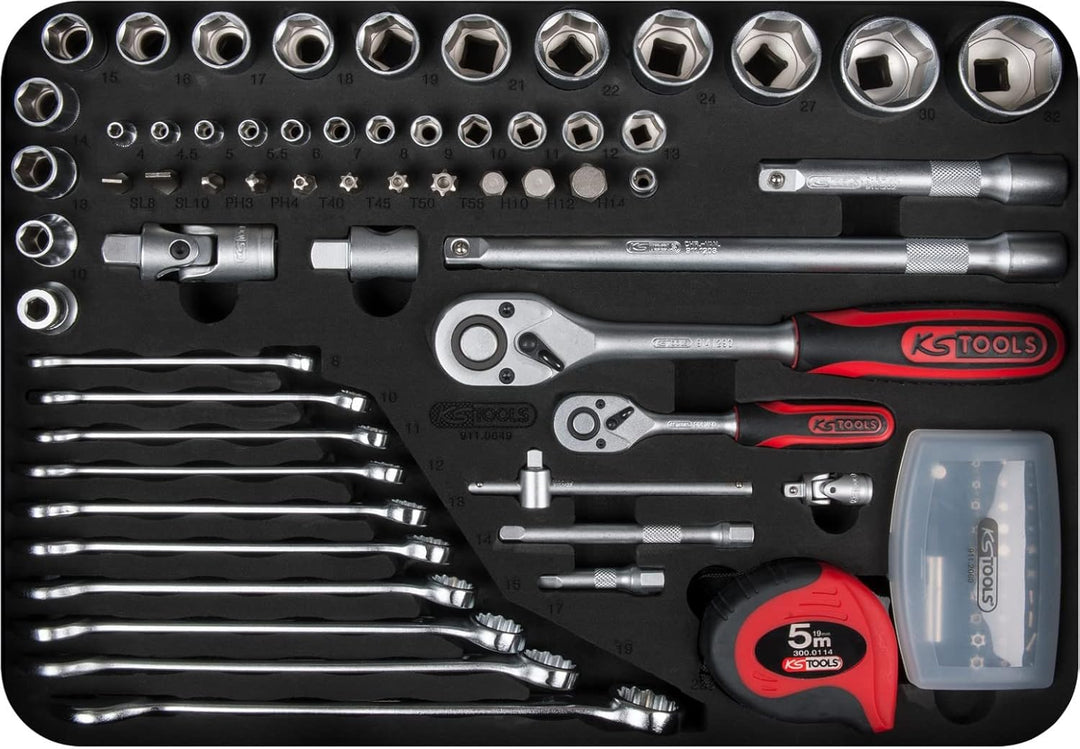 KS Tools 911.0649 1/4"+1/2" Universal-Werkzeug-Satz, 149-tlg