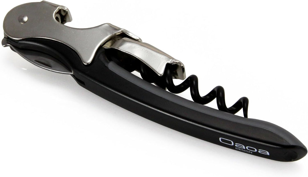 Oaoa Design SMARTPULL Profi Korkenzieher Kellnermesser Doppelhebel-Flaschenöffner für Wein, mit Foli