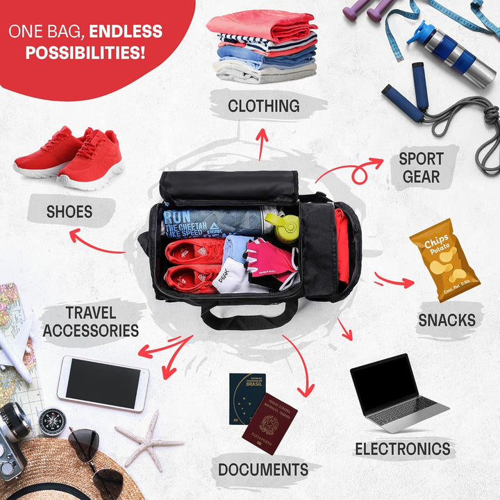 meteor 20 40 L Sporttasche Kinder Badetasche Herren schwimmtasche Schultertaschen Reisetasche Urlaub