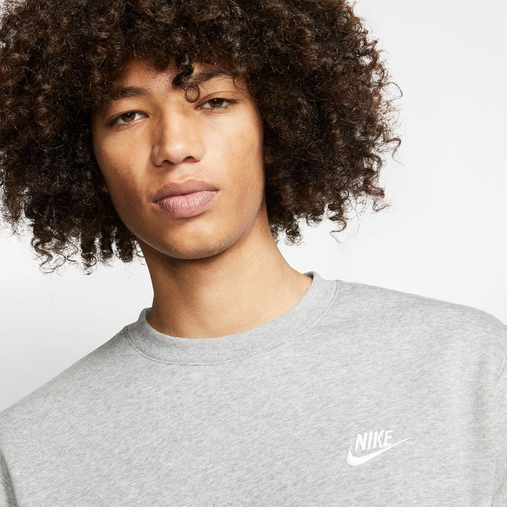 Nike Herren M NSW Club CRW BB Langarm Sweatshirt XS Grau (Dk Grey Heather), XS Grau (Dk Grey Heather