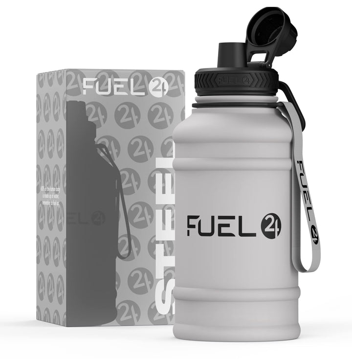 Fuel24 Extra Stark Trinkflasche Edelstahl 1.3L & 2.2L - Auslaufsicher & BPA-Frei Wasserflasche - Rob