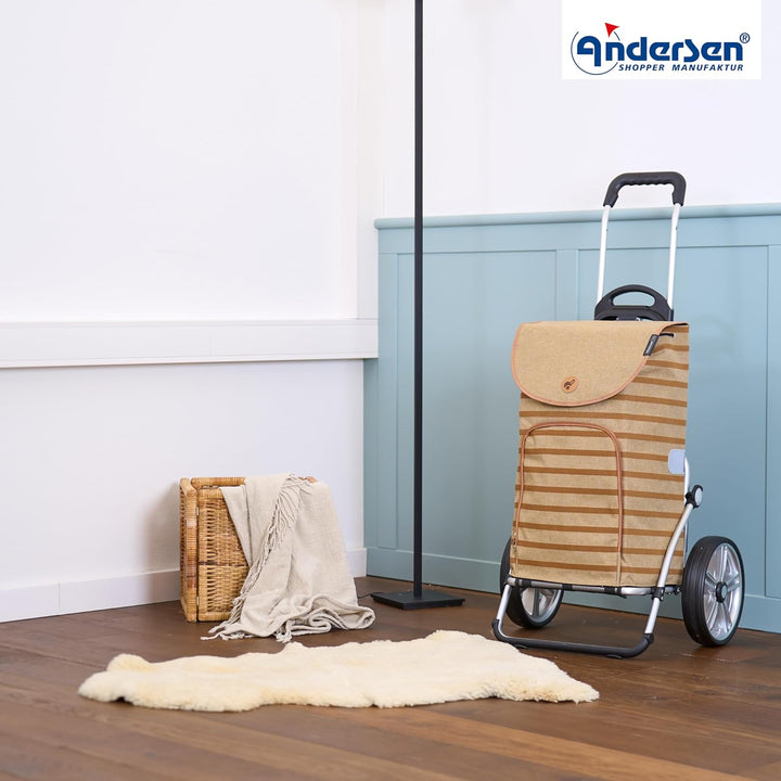 ANDERSEN Einkaufstrolley - Royal Shopper Eske braun 47 L Handwagen, modern, nachhaltig, Shopping, Al