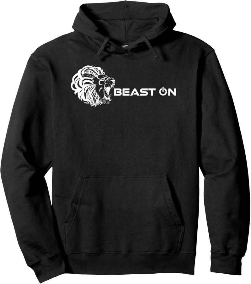 Löwe Löwenkopf Beast ON | Gym Motivation Fitness Sprüche Pullover Hoodie