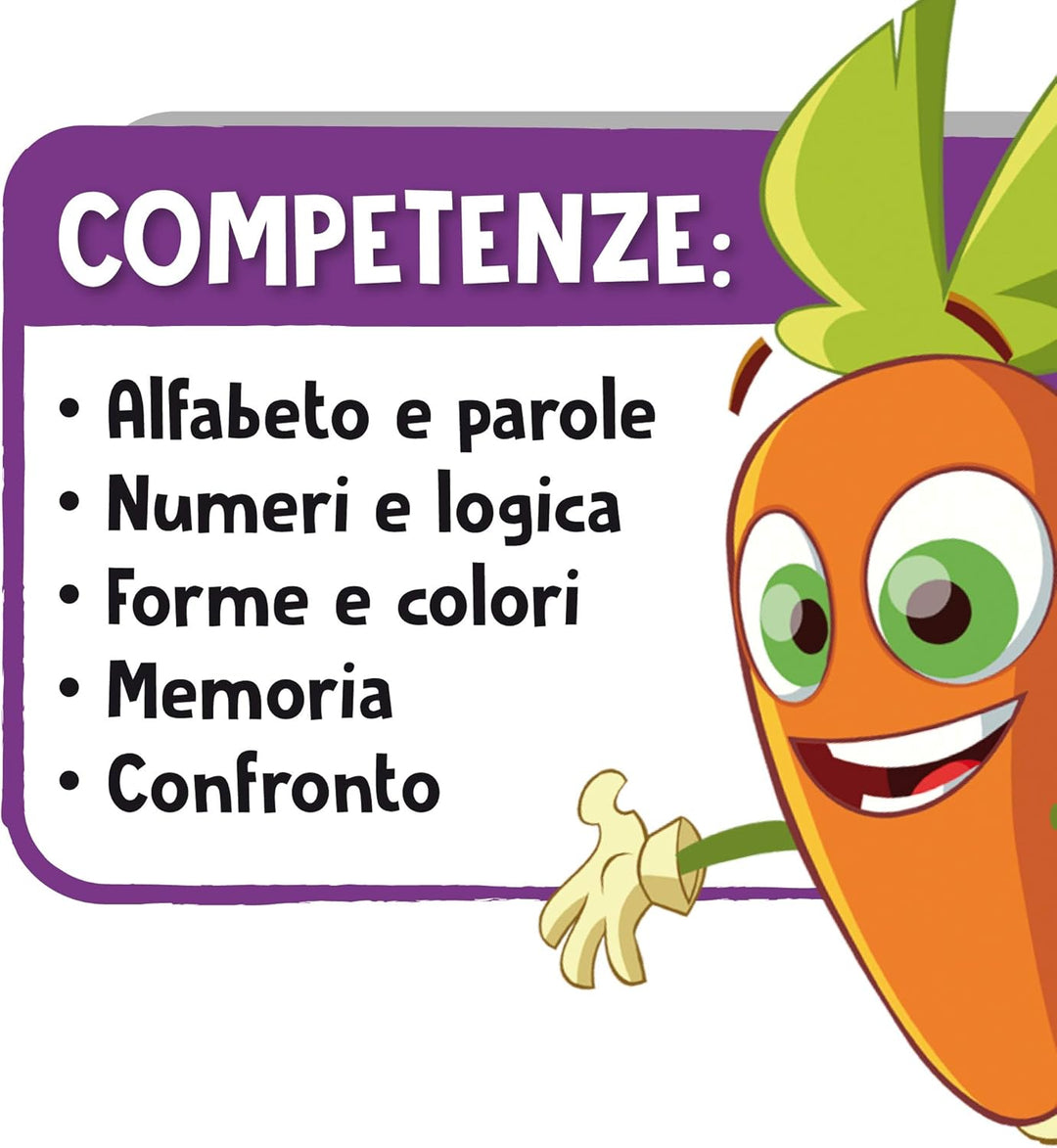 Liscianigiochi Carotina 50 Spiele für Kinder, Mehrfarbig, 76710, 3-6 Jahre