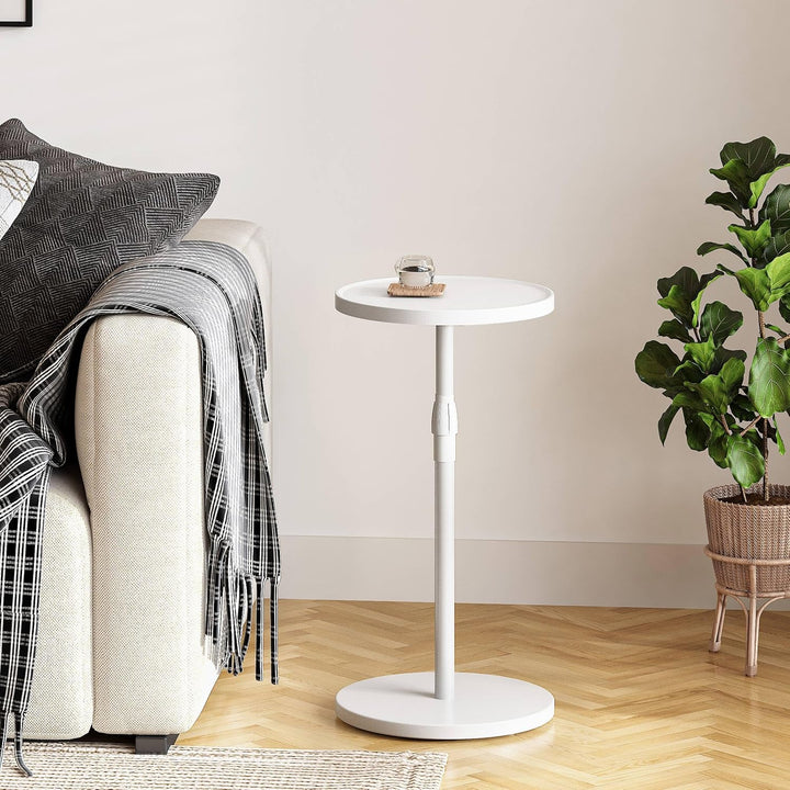 Beistelltisch Rund Verstellbarer Kleiner Tisch Nachttisch Holz Beistelltisch Couch für kleine Räume