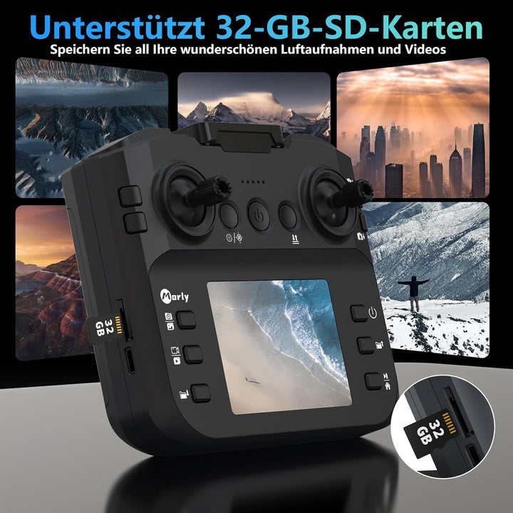 Drohne mit 4K Kamera Mini Drohne Mit LCD Fernbedienung 3D-Rollen Wiederaufladbare LCD-Fernbedienung