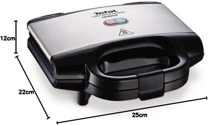 Tefal SM157236 Ultracompact Sandwichmaker 700 W, Schwarz und Grau