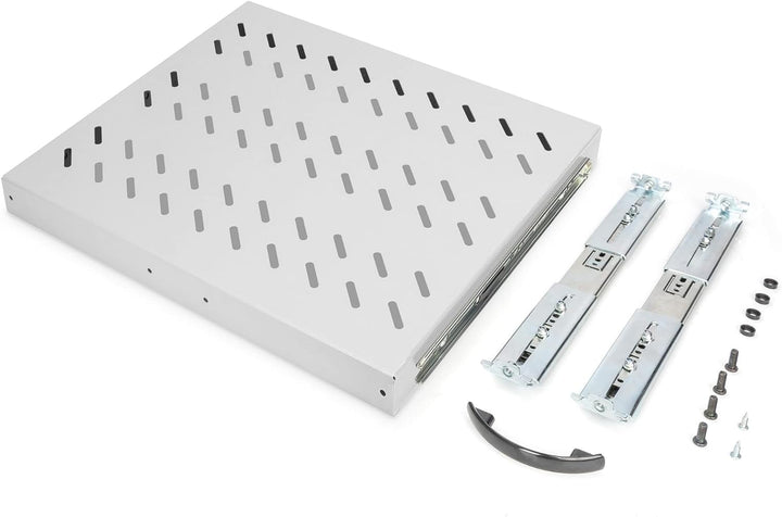 DIGITUS Ausziehbarer Fachboden - 19-Zoll - 1HE - Befestigung Vorne & Hinten - Traglast 25 kg - Für N