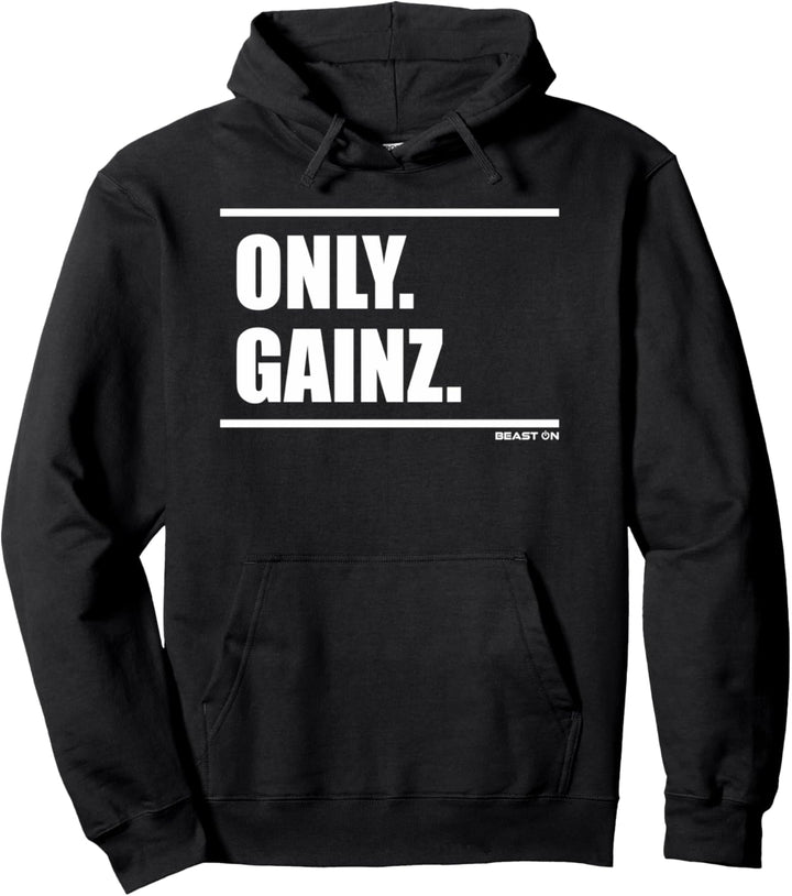 Only Gainz Gains Bodybuilding Gains Gym Fitness Motivation Pullover Hoodie