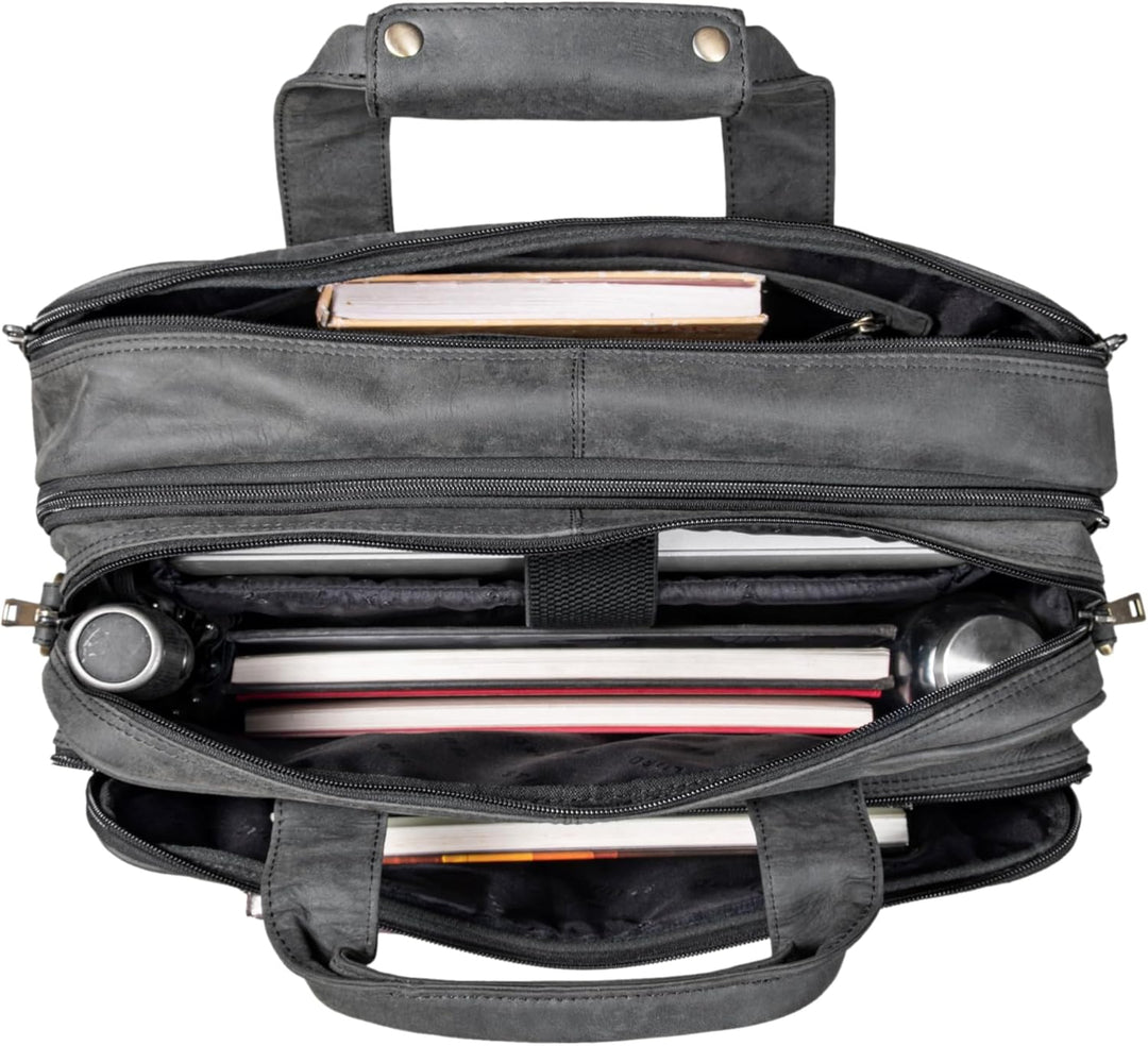 STILORD 'Alexander' Lehrertasche Herren Leder Vintage Aktentasche Laptoptasche Bürotasche Businessta