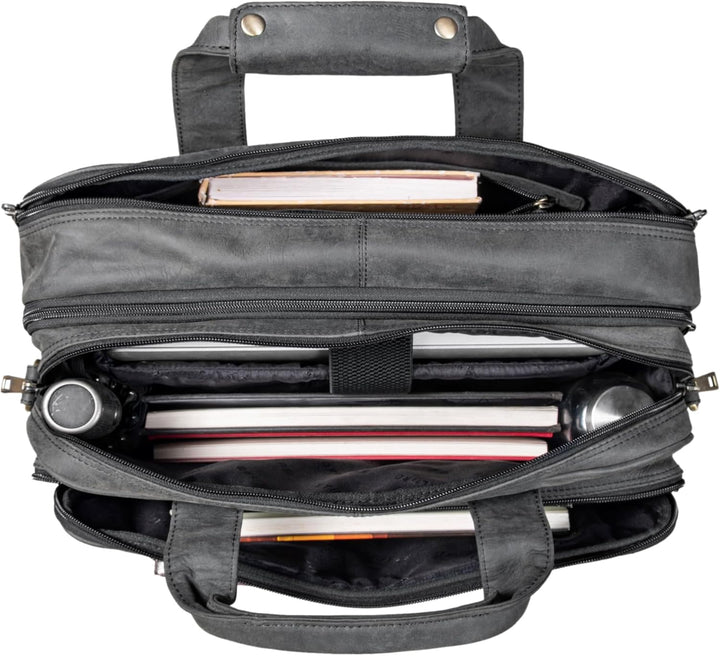 STILORD 'Alexander' Lehrertasche Herren Leder Vintage Aktentasche Laptoptasche Bürotasche Businessta