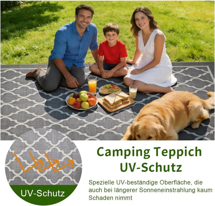 RV MURTS Outdoor Teppich Wetterfest, 160x230CM Leichtgewicht Camping Teppich, Aussenteppich Wasserdi