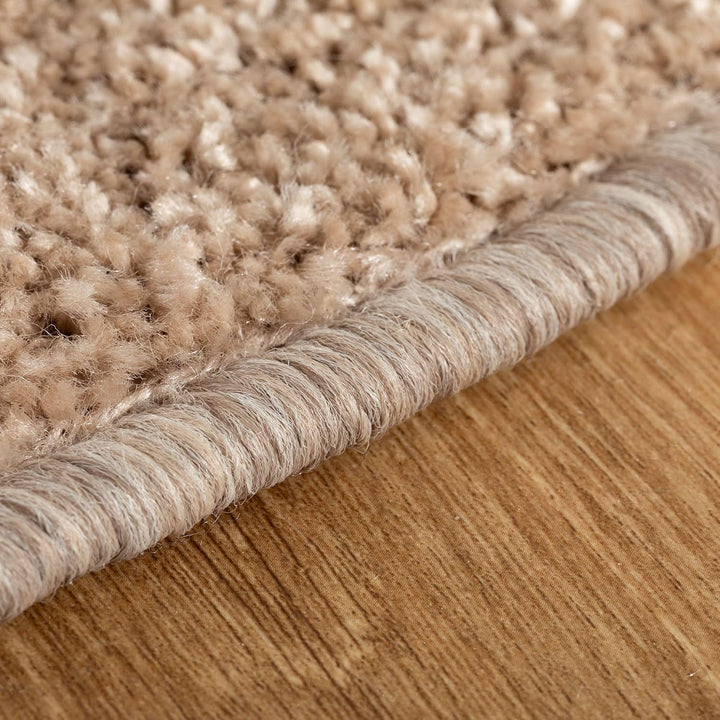 Steffensmeier Kurzflor Teppich Cambridge, Wohnzimmer, Schlafzimmer, in Sand, Grösse: Rund Ø 80 cm 80