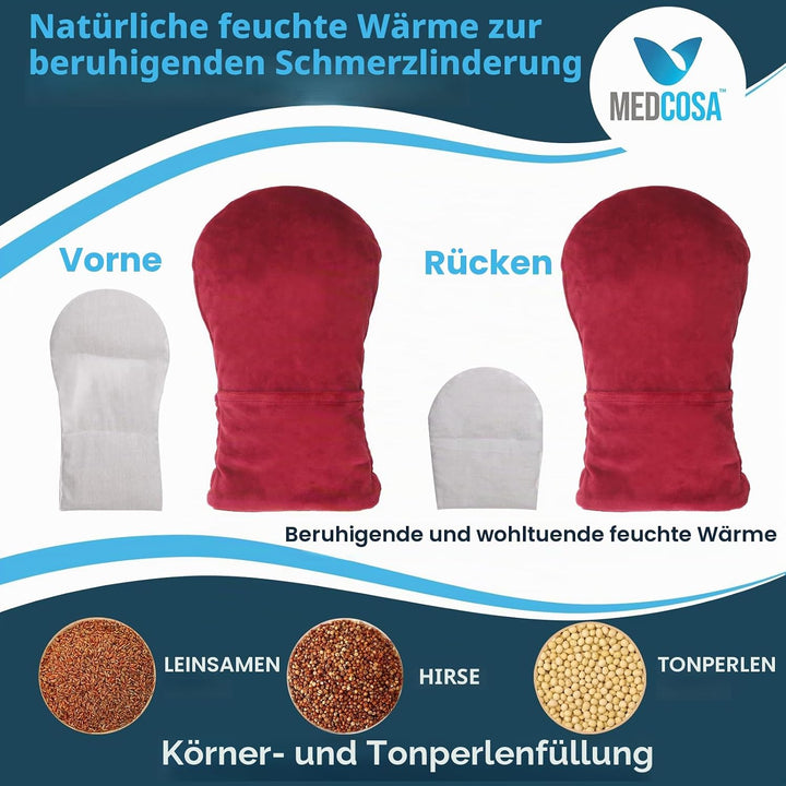 Medcosa Beheizte Wärmehandschuhe | Wärmetherapie bis in die Fingerspitzen | Langlebige wärmende Fäus