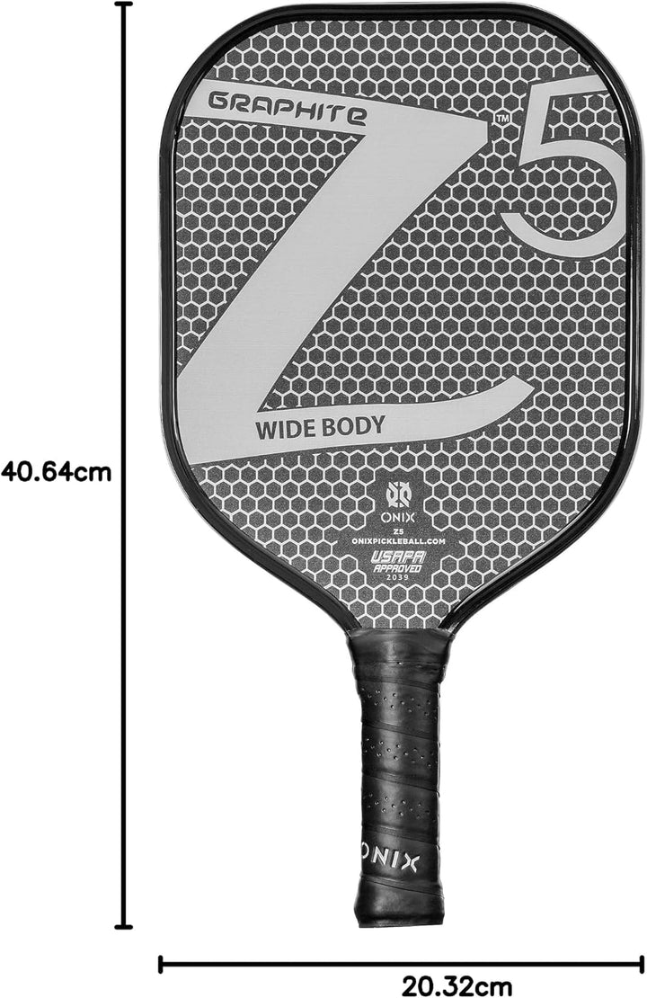 Onix Pickleball-Paddel aus Kohlefaser, Graphit, Z5, mit gepolstertem Komfortgriff, USA Pickleball zu