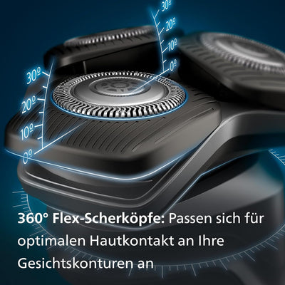 Philips Shaver Series 5000 – Elektrischer Nass- und Trockenrasierer für Herren mit ausklappbarem Tri